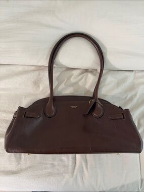 Coach Dark Brown Leather Shoulder Satchel